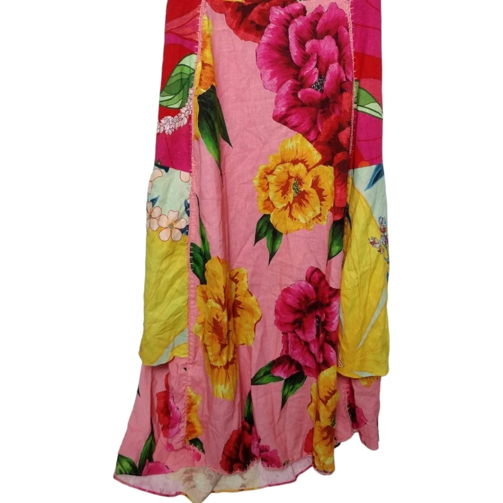 Farm Rio Mixed Chita Floral Midi Dress